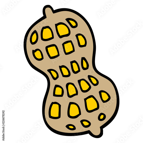 cartoon doodle peanut