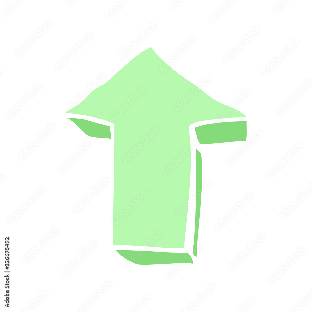 flat color illustration of a cartoon arrow flat color illustration of a cartoon arrow