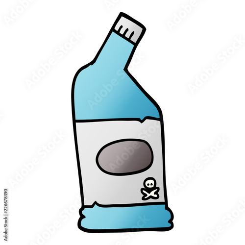 cartoon doodle bleach cleaner