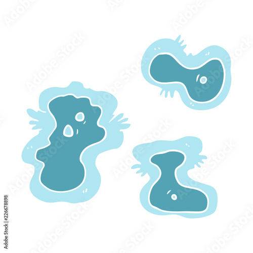 flat color style cartoon germs