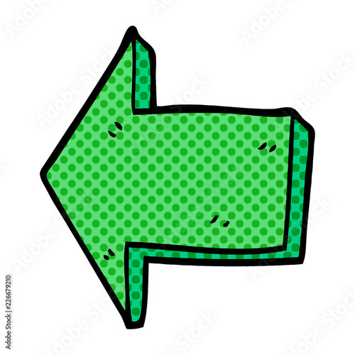 cartoon doodle directing arrow