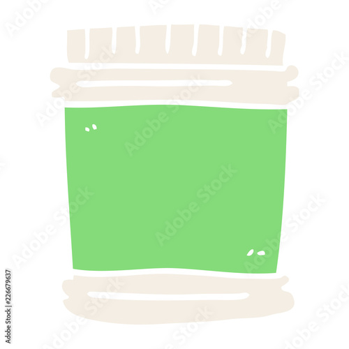 cartoon doodle vitamin pots © lineartestpilot