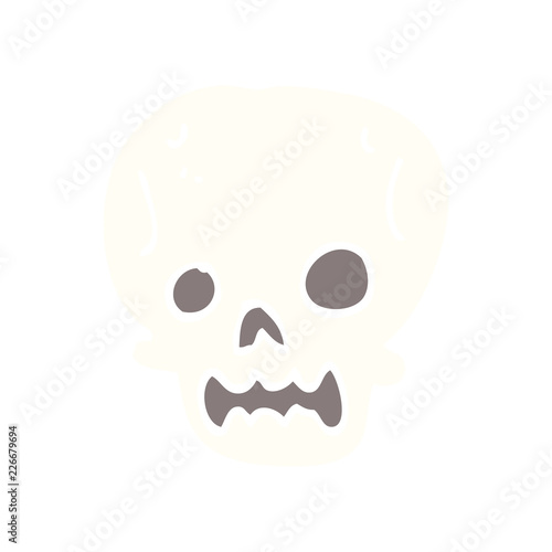 Fototapeta Naklejka Na Ścianę i Meble -  cartoon doodle halloween skull