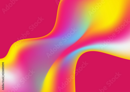 Trendy holographic liquid waves abstract background