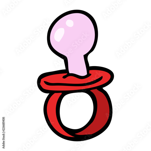 cartoon doodle baby pacifier