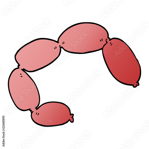 cartoon doodle sausages