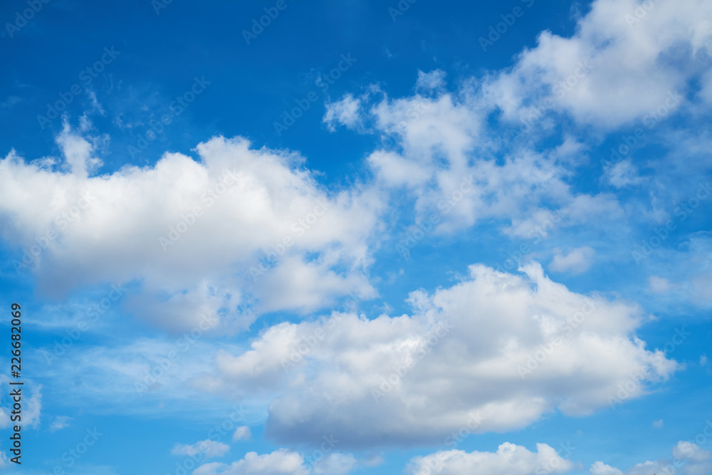 blue sky with white clouds