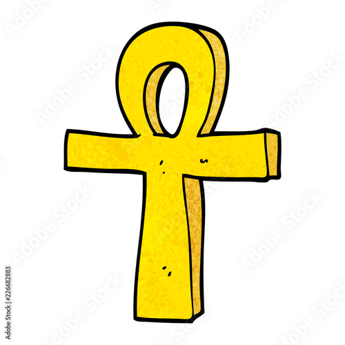 cartoon doodle of an ankh