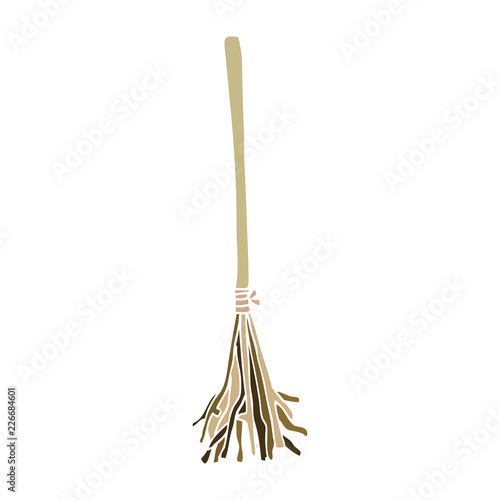 cartoon doodle magic broom sticks