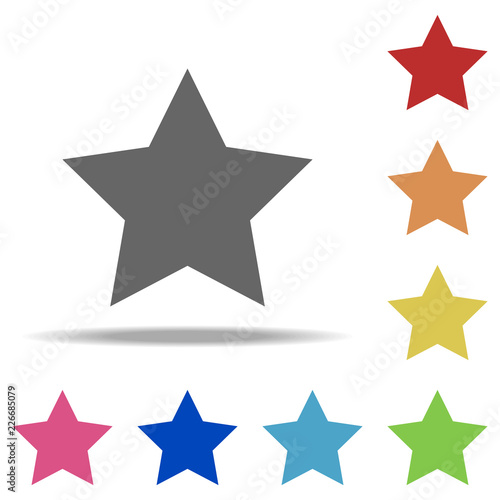 five-pointed star icon. Elements of web in multi colored icons. Simple icon for websites  web design  mobile app  info graphics