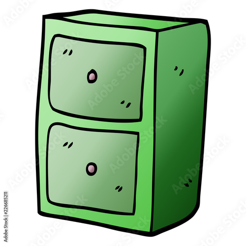 cartoon doodle filing cabinet
