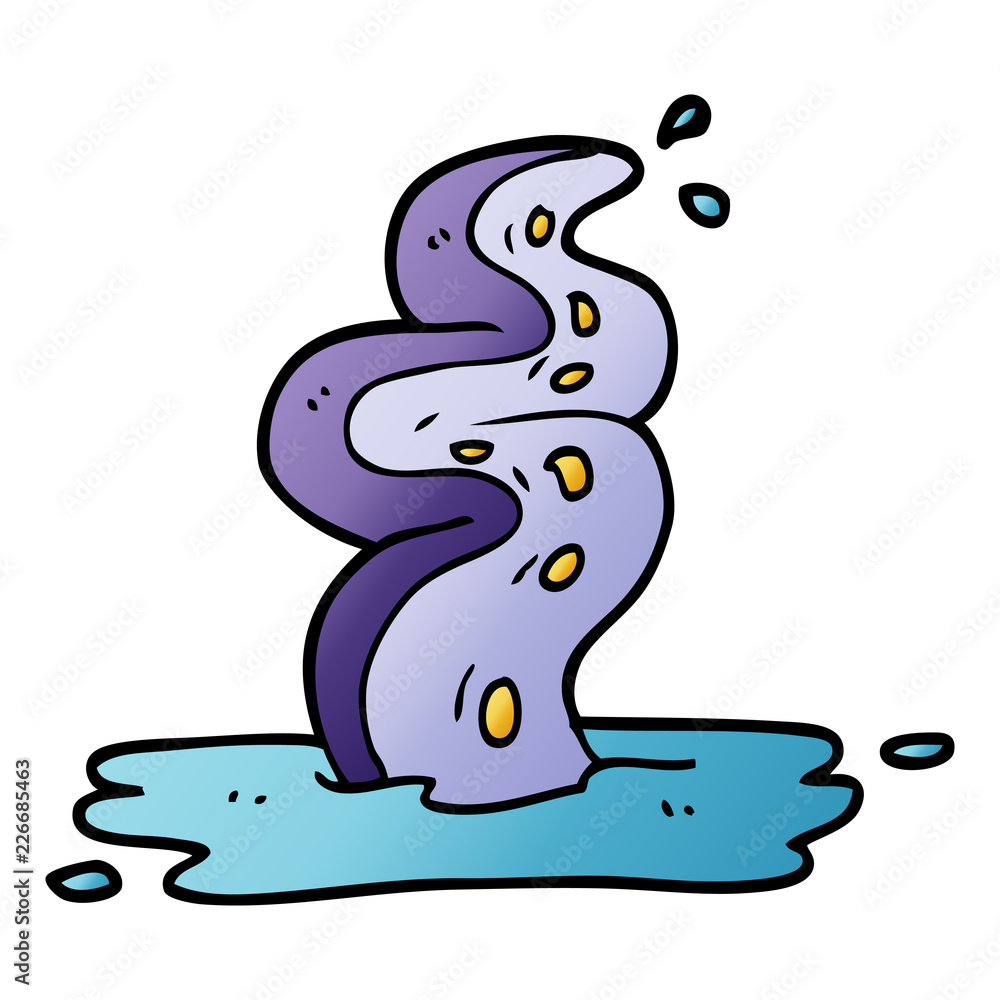 Fototapeta premium cartoon doodle spooky tentacle