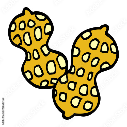 cartoon doodle peanut
