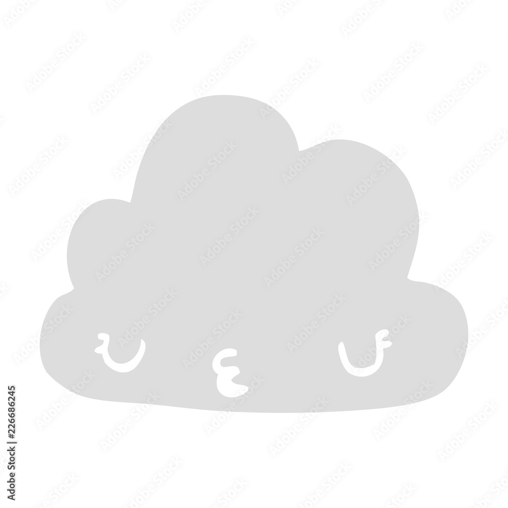 cute flat color style cartoon cloud cute flat color style cartoon cloud