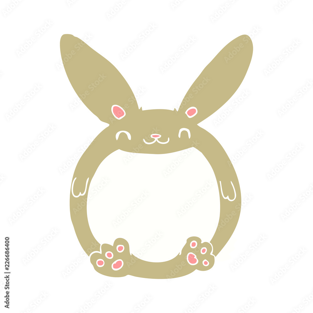 flat color style cartoon rabbit flat color style cartoon rabbit