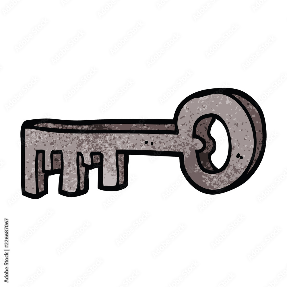 cartoon doodle metal key cartoon doodle metal key