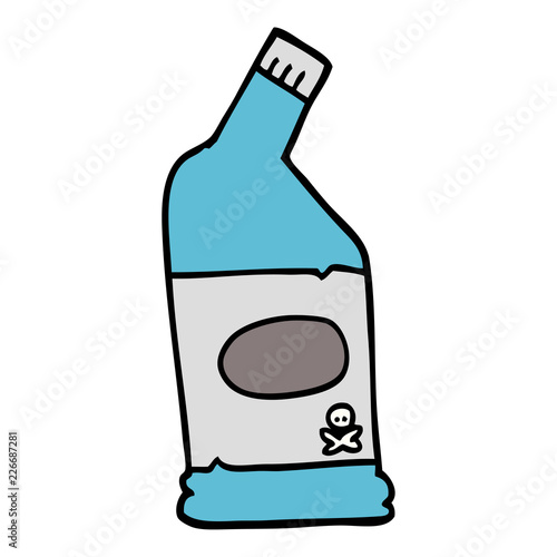 cartoon doodle bleach cleaner
