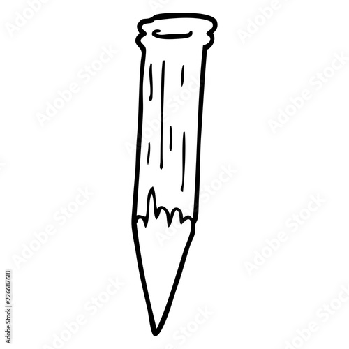 line drawing cartoon wooden stake