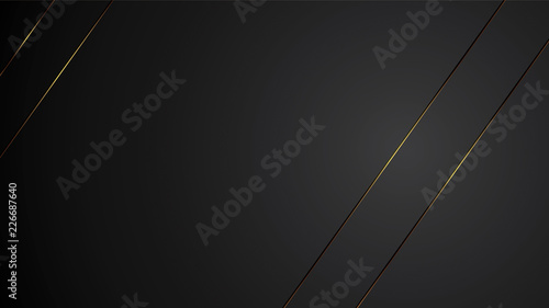 luxury black background banner vector illustration with gold strip art deco line elegant