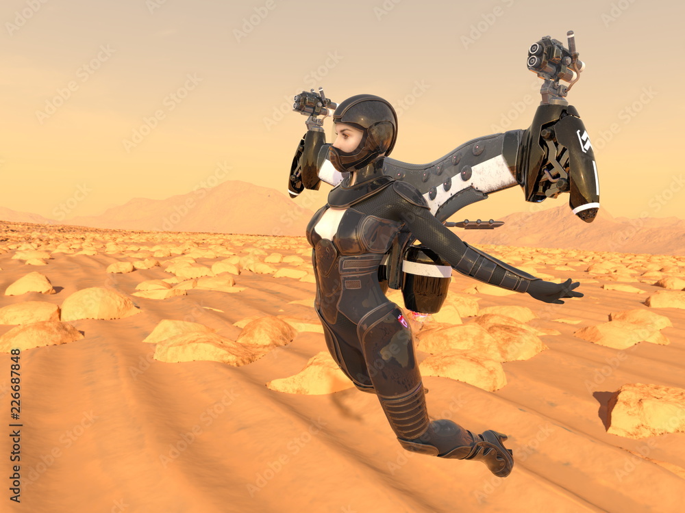 Fototapeta premium ジェットウーマン