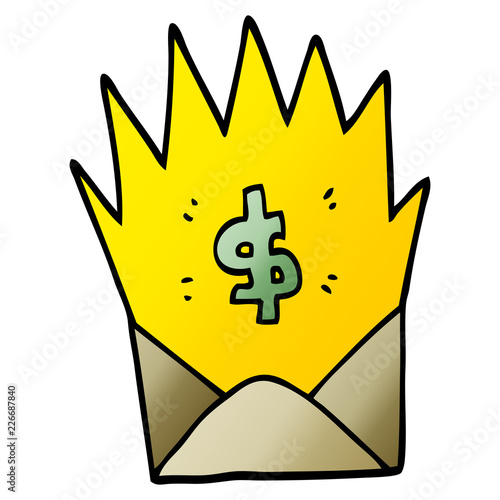 cartoon doodle unexpected pay check