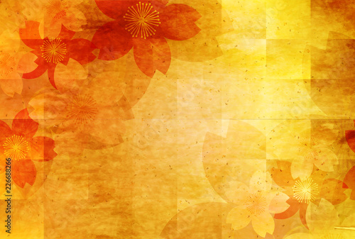 桜　春　年賀状　背景