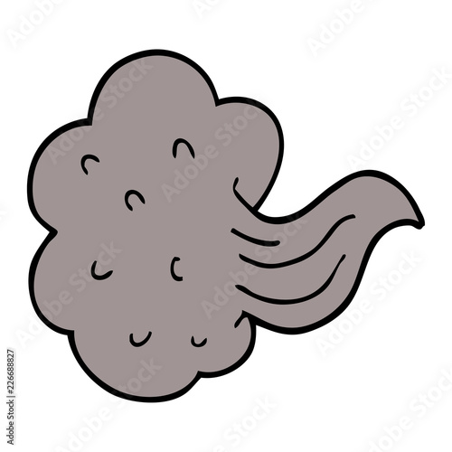 cartoon doodle whooshing cloud