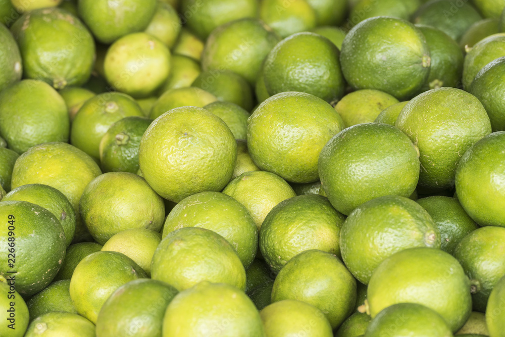 Fresh ripe green limes
