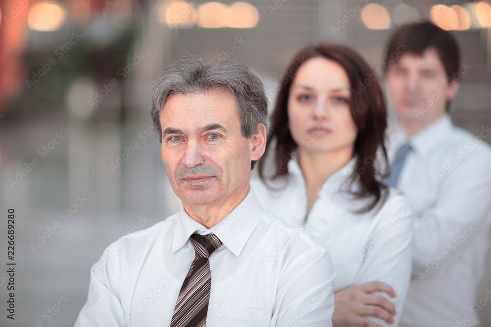 in full growth. portrait of confident business team in the office. in full growth. portrait of confident business team in the office.