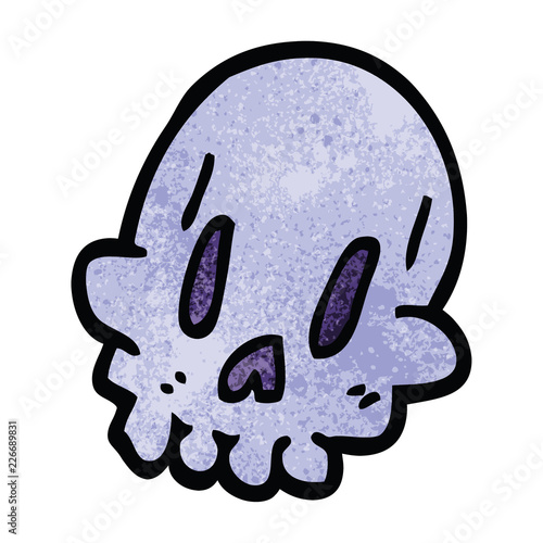 cartoon doodle spooky weird skull