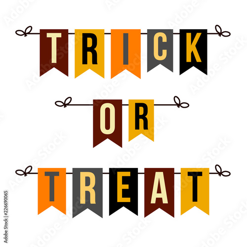 trick or treat, halloween garland