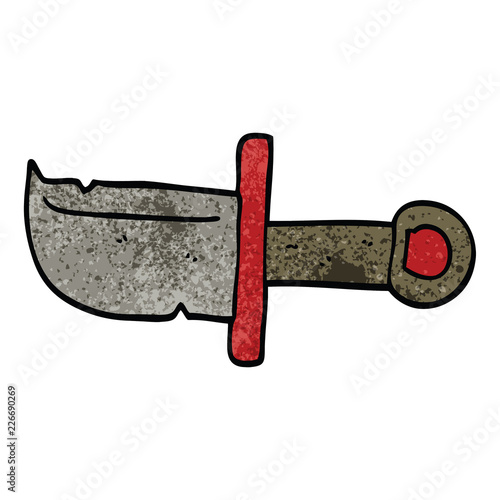 cartoon doodle dagger