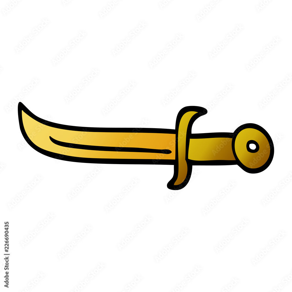 cartoon doodle golden dagger cartoon doodle golden dagger
