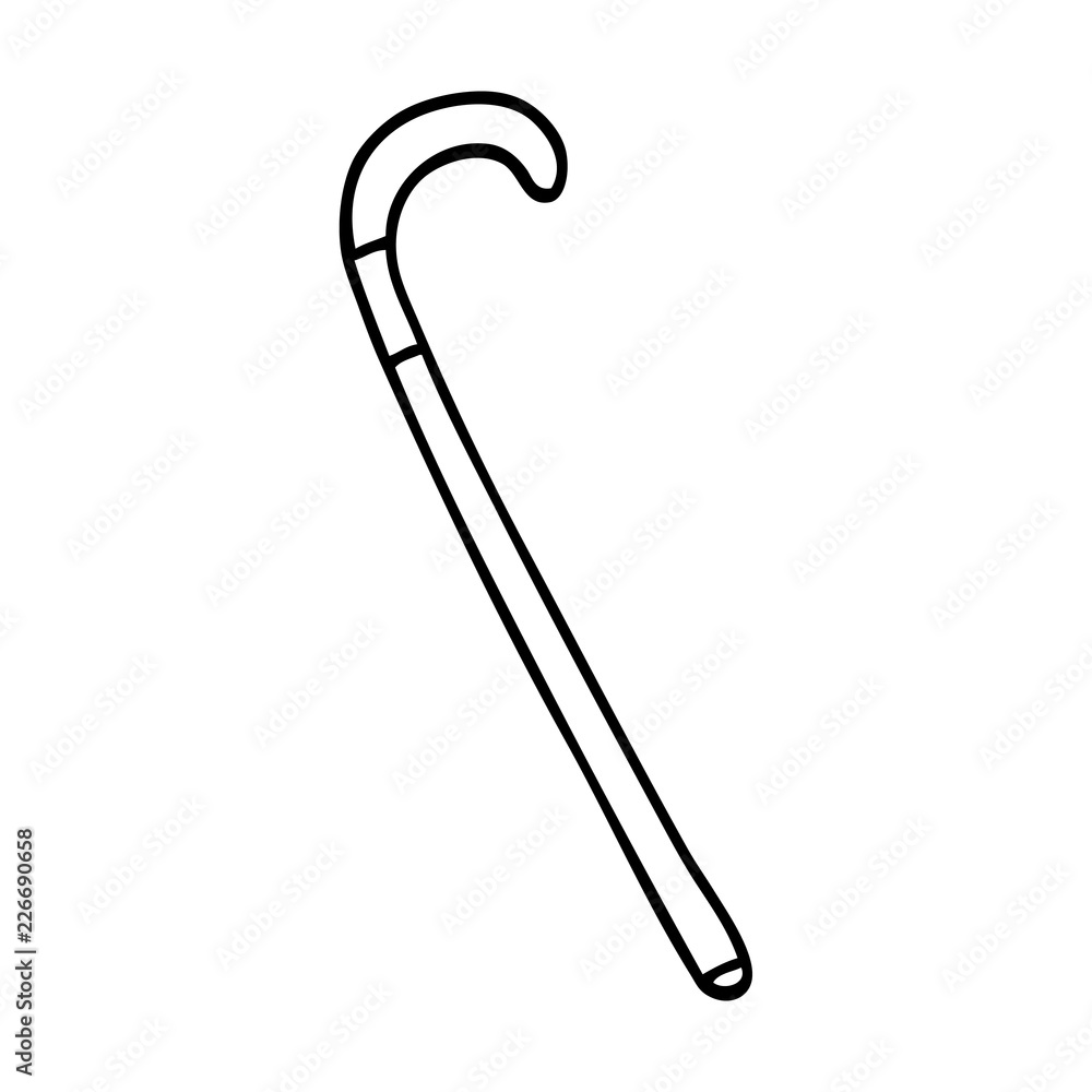 line drawing cartoon walking stick line drawing cartoon walking stick