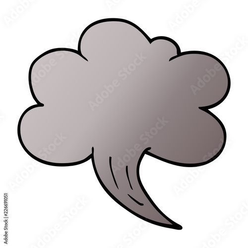 cartoon doodle whooshing cloud