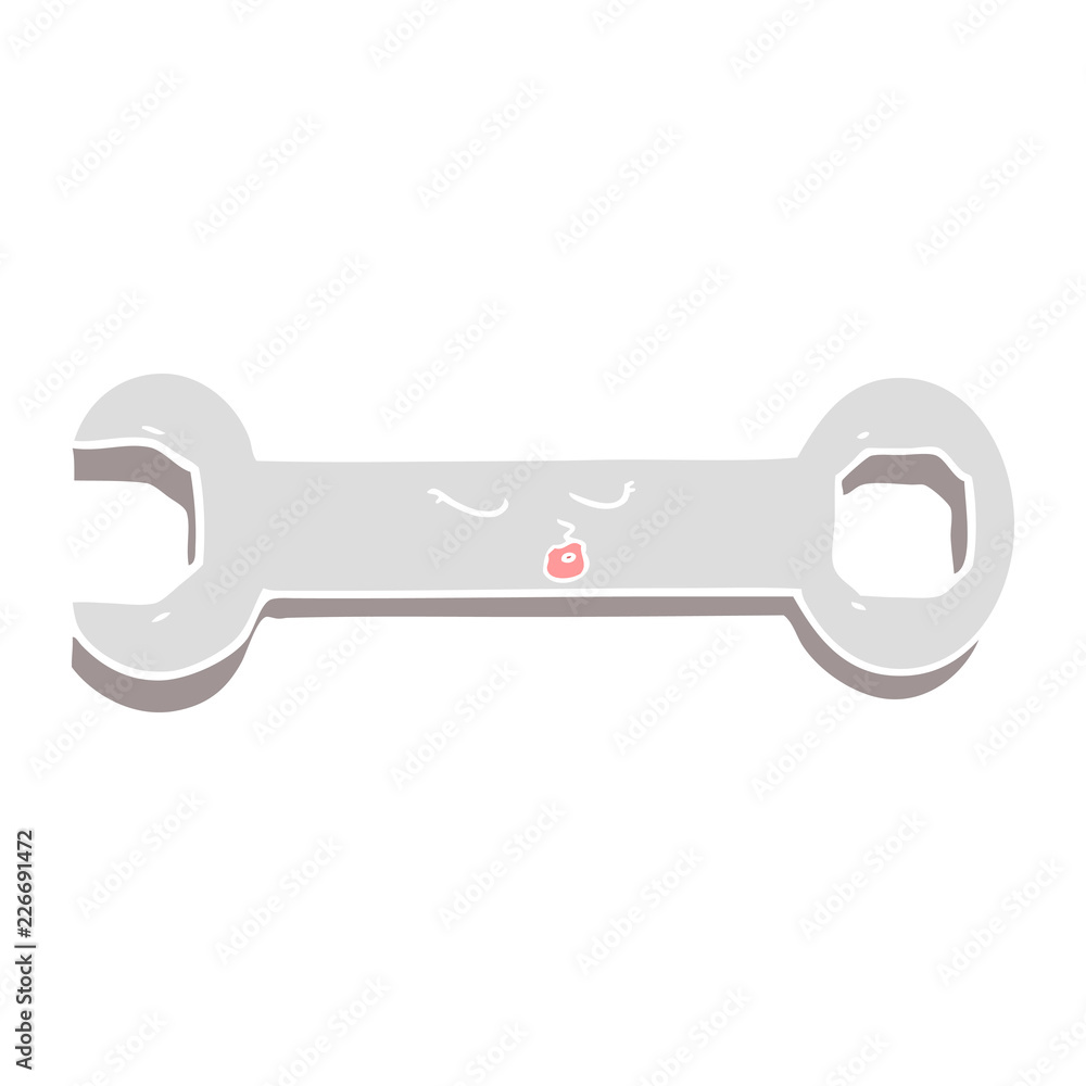 flat color style cartoon spanner flat color style cartoon spanner