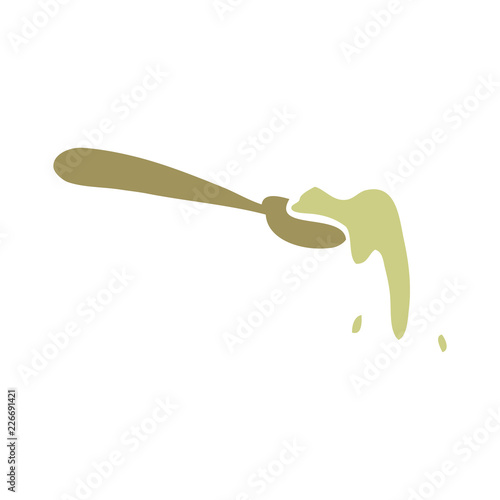 cartoon doodle ladle of food