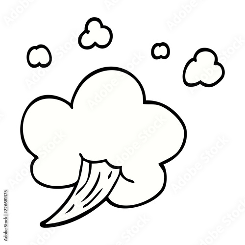 cartoon doodle gust of air