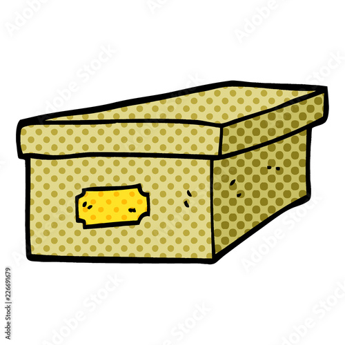 cartoon doodle filing box