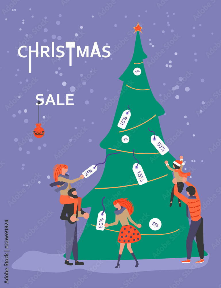 Vertical Banner for Christmas sale. Vertical Banner for Christmas sale.