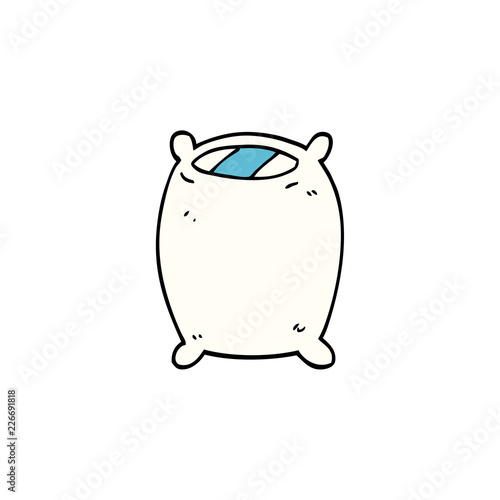 cartoon doodle comfy pillow