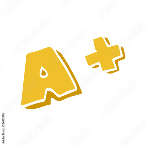 cartoon doodle letter grades
