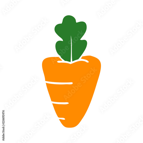 cartoon doodle healthy carrot
