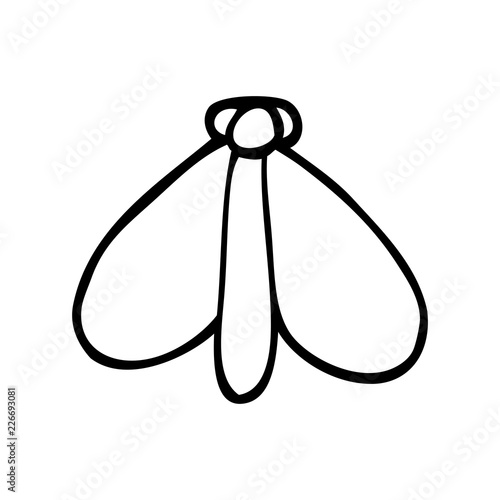 line drawing cartoon still moth