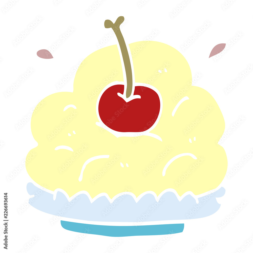 Obraz premium cartoon doodle dessert