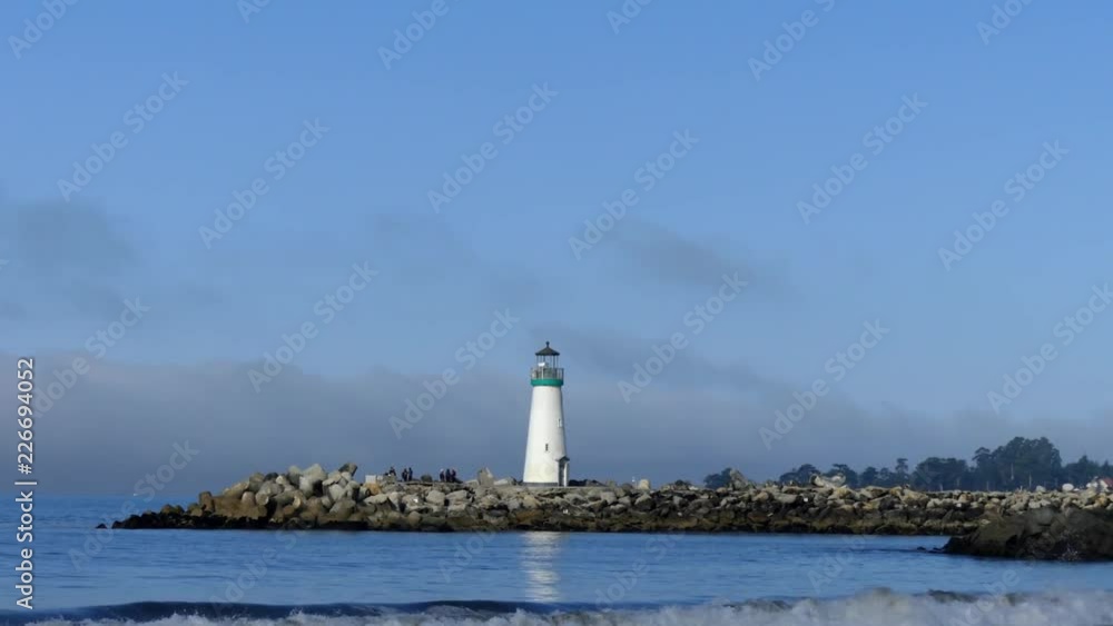 The Santa Cruz Breakwater (aka Walton) Lighthouse in Santa Cruz, California, USA, circa April 2017 The Santa Cruz Breakwater (aka Walton) Lighthouse in Santa Cruz, California, USA, circa April 2017