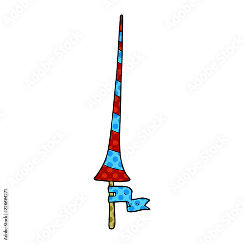 cartoon doodle medieval lance