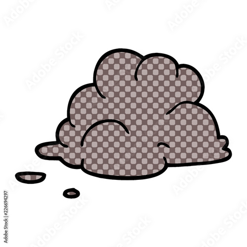 cartoon doodle storm cloud