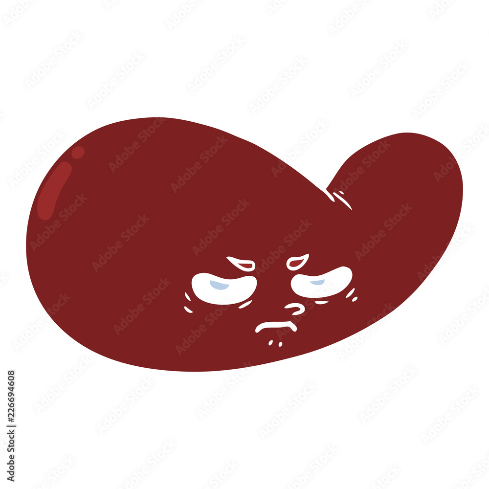 flat color style cartoon gall bladder flat color style cartoon gall bladder
