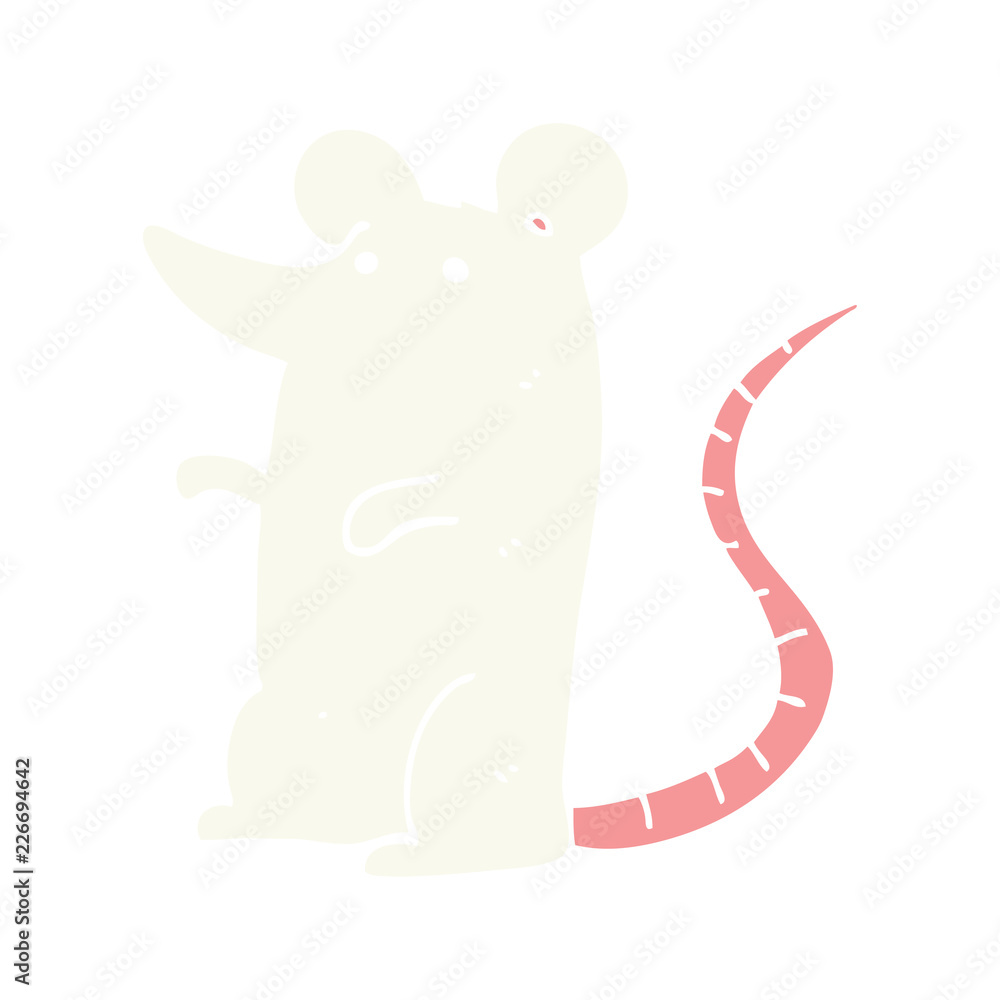 flat color style cartoon rat flat color style cartoon rat